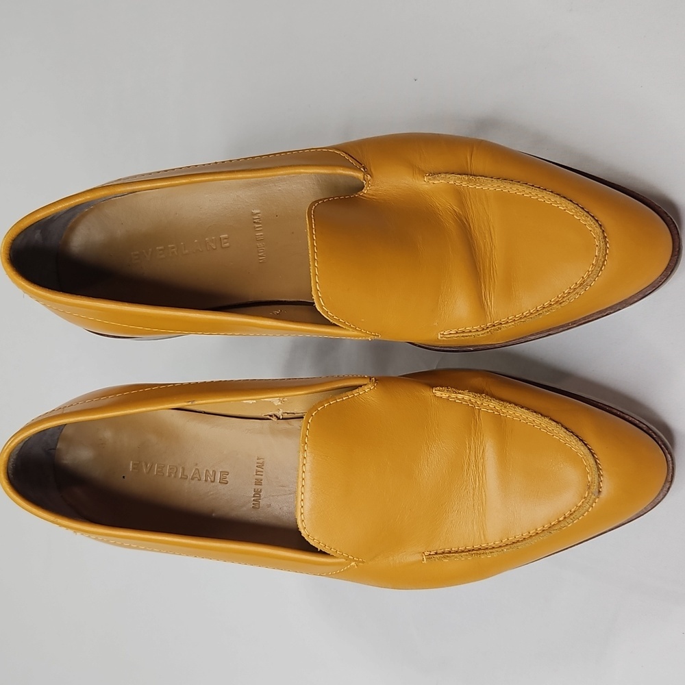 EVERLANE Modern Loafer Italian Leather Honey Yellow Shoes WOMEN'S Size 7.5